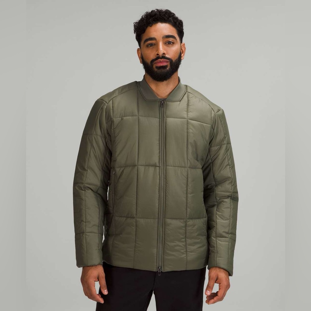 Lululemon Full Zip Jacket Small Insulated Army Green Lightweight